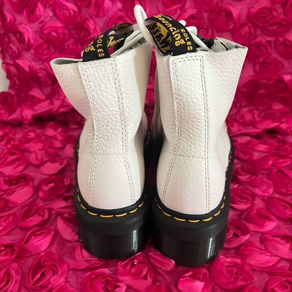 SINCLAIR MILLED NAPPA LEATHER PLATFORM BOOTS - Picture 6 of 13